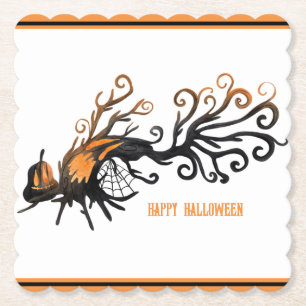 Halloween/October/Fall/pumpkin tree Paper Coaster
