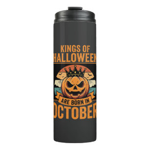 Halloween October Pumpkin King Birthday Design Thermal Tumbler