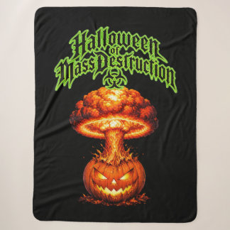 Halloween of Mass Destruction Nuclear Jack-o'-Lant Sherpa Blanket