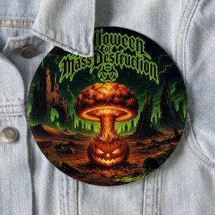 Halloween of Mass Destruction Radioactive Pumpkin  6 Cm Round Badge