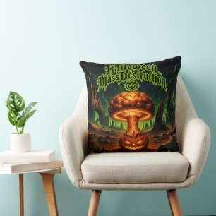 Halloween of Mass Destruction Radioactive Pumpkin Cushion