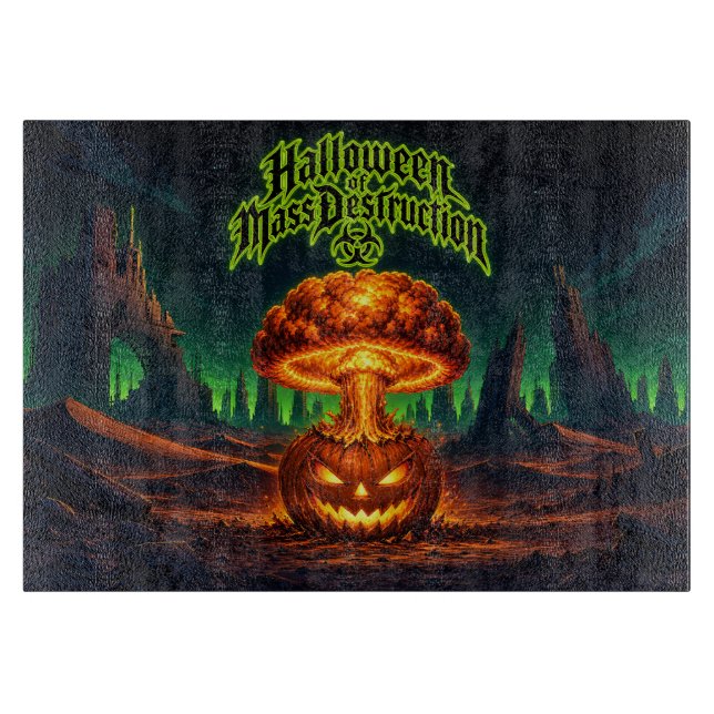 Halloween of Mass Destruction Radioactive Pumpkin  Cutting Board (Front)