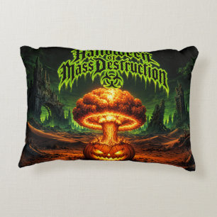 Halloween of Mass Destruction Radioactive Pumpkin Decorative Cushion