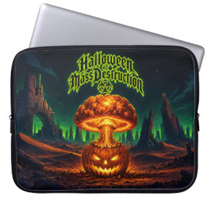 Halloween of Mass Destruction Radioactive Pumpkin Laptop Sleeve