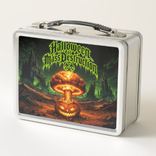 Halloween of Mass Destruction Radioactive Pumpkin Metal Lunch Box