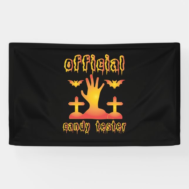 Halloween Offical Candy Tester Birthday Banner (Horizontal)