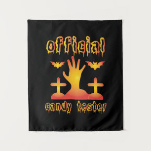 Halloween Offical Candy Tester Birthday Tapestry