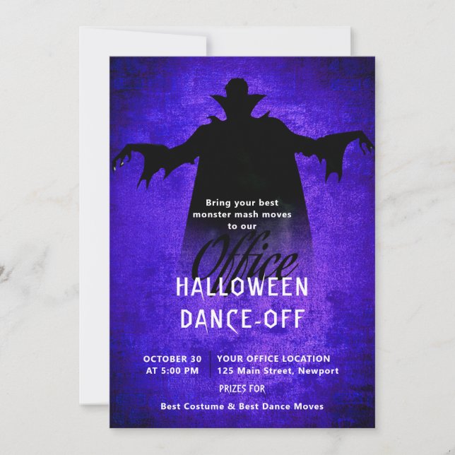 Halloween Office Party Business Corporate Dracula Invitation (Front)