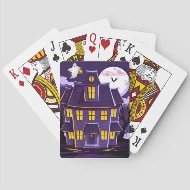 Halloween old castle playing cards (Back)