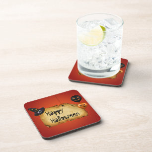 Halloween Old Parchment Greeting Coaster