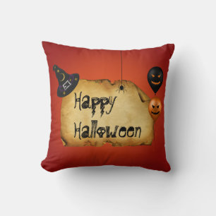Halloween Old Parchment Greeting Cushion