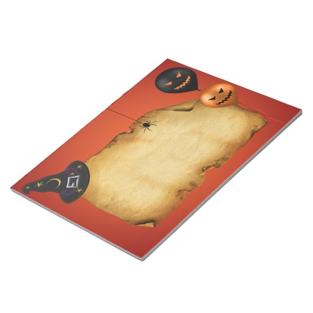 Halloween Old Parchment Greeting Notepad (Angled)