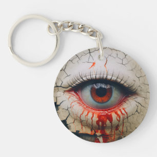 Halloween One Eye That Cries Blood Keychain