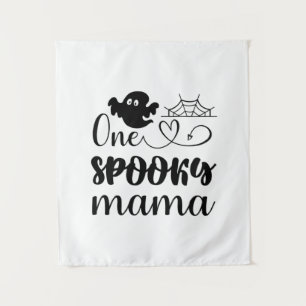 Halloween One Spooky Mama Birthday Tapestry