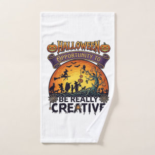 Halloween Opportunity Be Really Creative Witch Tre Hand Towel