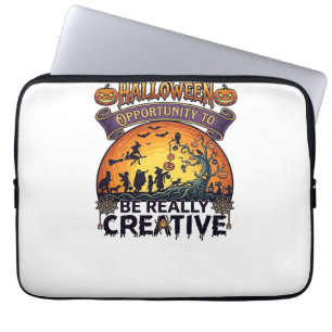 Halloween Opportunity Be Really Creative Witch Tre Laptop Sleeve