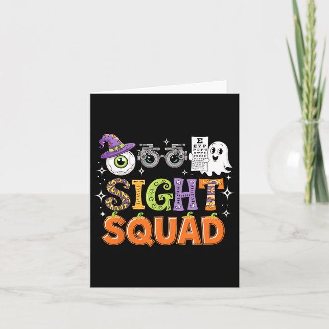 Halloween Optometrist Sight Squad Shirt Optometry  Card (Front)