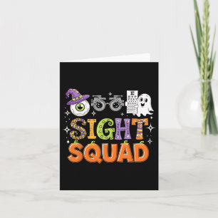 Halloween Optometrist Sight Squad Shirt Optometry  Card