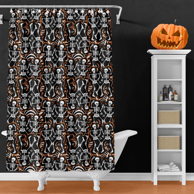 Halloween or Day of the Dead Party Shower Curtain (Creator Uploaded)