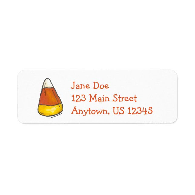 Halloween or Thanksgiving Candy Corn Labels (Front)