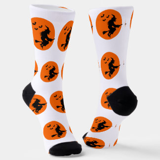 Halloween orange and black socks