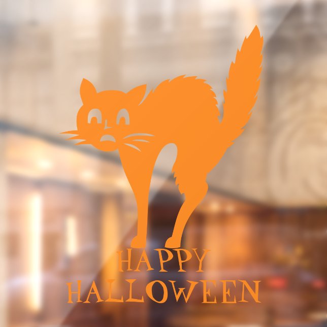Halloween orange black cat custom text decorations (Sheet 2)