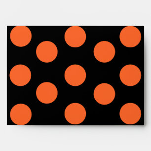Halloween Orange + Black polka dots Romantic Decor Envelope
