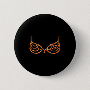 Halloween Orange Bra Design Costume Show Girls 6 Cm Round Badge