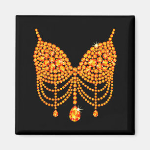Halloween Orange Bra Design Costume Show Girls Magnet