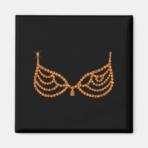 Halloween Orange Bra Design Costume Show Girls Magnet