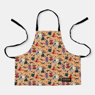 Halloween orange dress up kids witch devil pattern apron