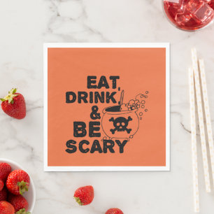 Halloween Orange Eat Drink Napkin