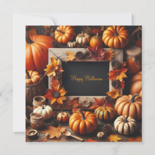 Halloween Orange Frame Invitation
