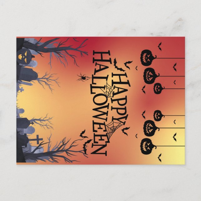 Halloween Orange Postcard (Front)