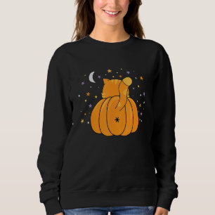Halloween Orange Pumpkin Cat Butt For Cat Sweatshirt