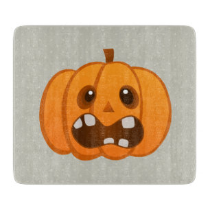 Halloween Orange Pumpkin Jack-o'-lantern Cutting Board