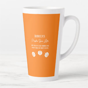 Halloween Orange Pumpkin Spice Sweet or Nice Latte Mug