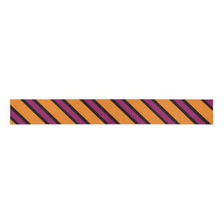 Halloween Orange, Purple and Black Striped Ribbon Grosgrain Ribbon