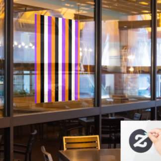 Halloween Orange Purple Black Stripe