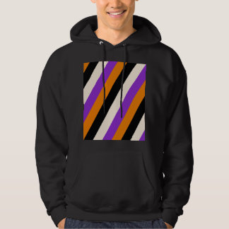 Halloween Orange Purple Black Stripe Hoodie