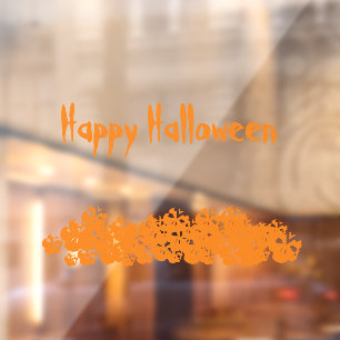Halloween orange skulls pile custom text