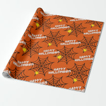 Halloween Orange Spider Web