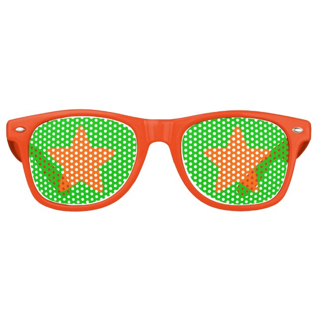Halloween Orange Star Party Shades (Front)