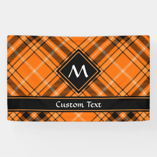 Halloween Orange Tartan Banner