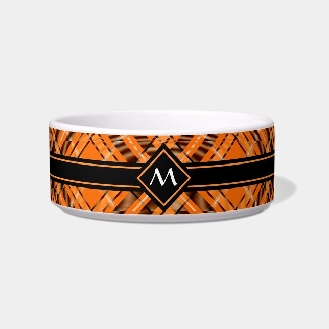 Halloween Orange Tartan Bowl (Right)