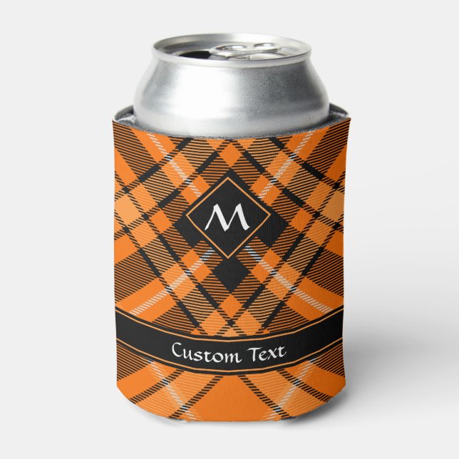 Halloween Orange Tartan Can Cooler (Can Front)