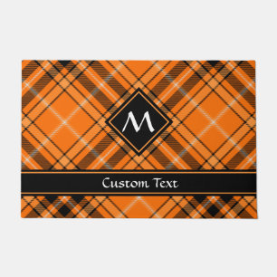 Halloween Orange Tartan Doormat