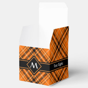 Halloween Orange Tartan Favour Box