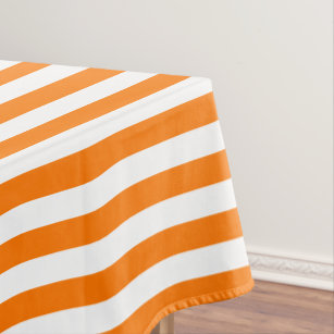 Halloween Orange White Home Office Party Decor Tablecloth