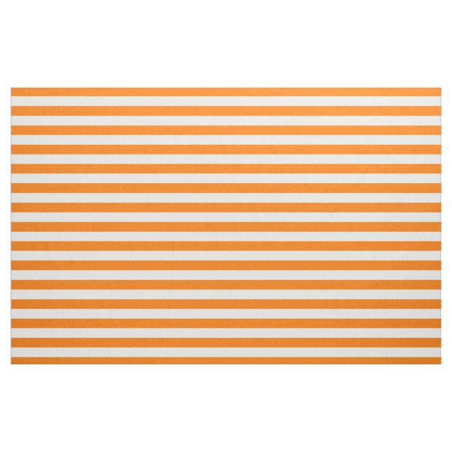Halloween Orange White Stripes Pattern Modern Chic Fabric (Yard)